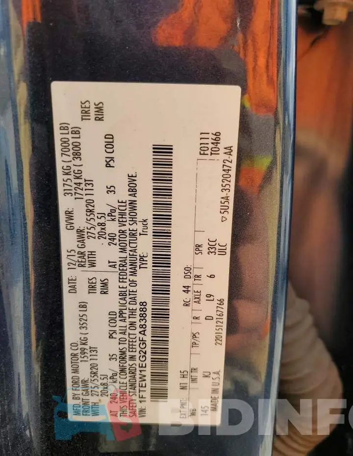 1FTEW1EG2GFA83888 Photo# 12