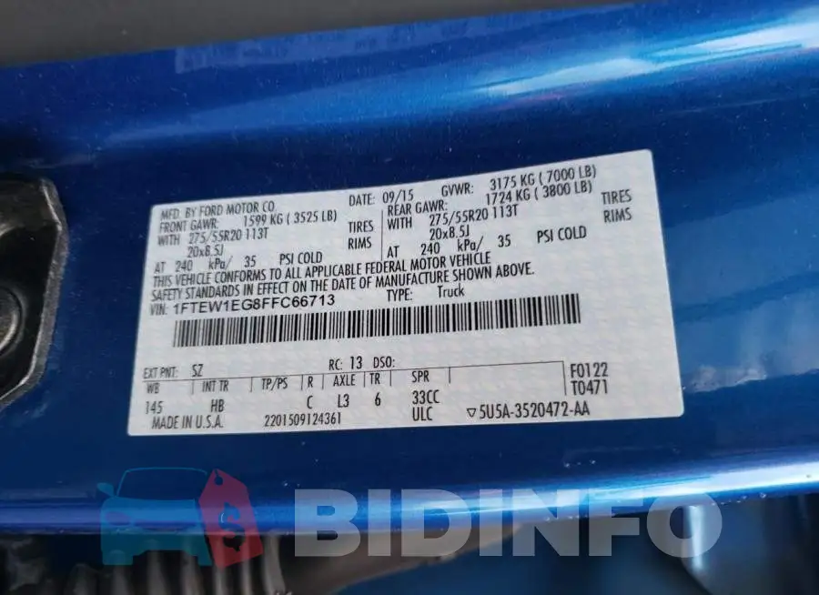 1FTEW1EG8FFC66713 Photo# 12