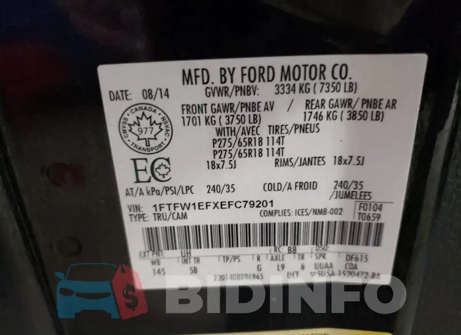 1FTFW1EFXEFC79201 Photo# 12