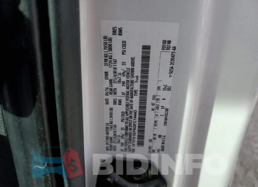 1FTFX1EF6GFC14443 Photo# 12