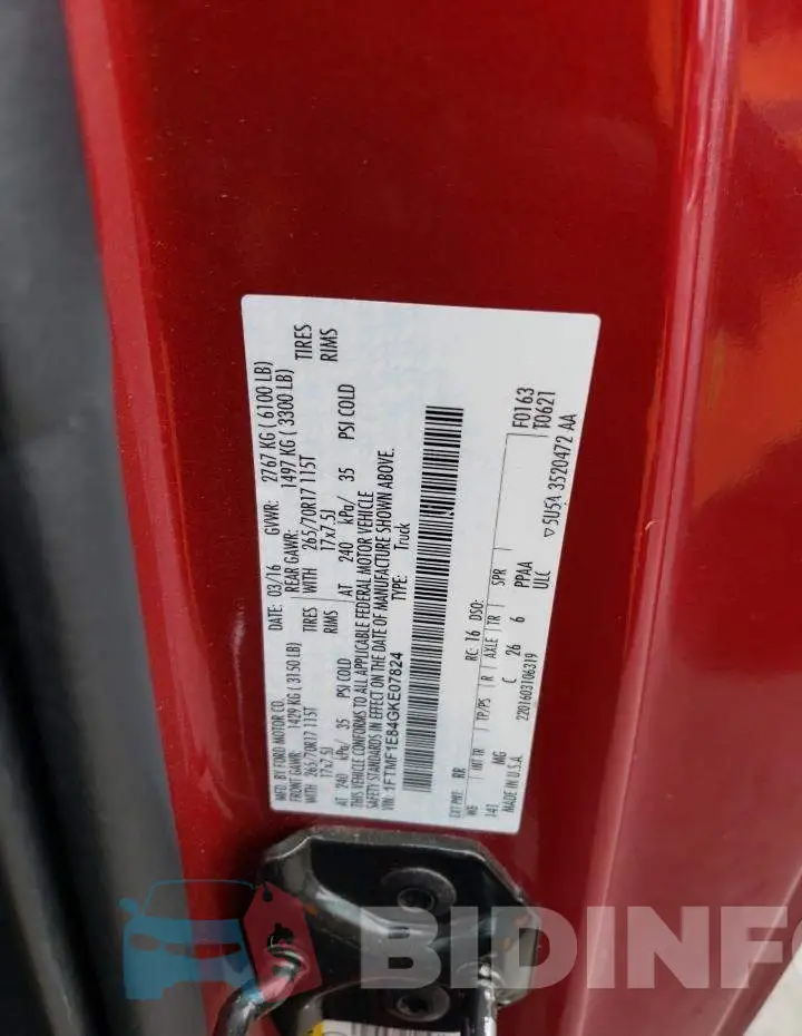 1FTMF1E84GKE07824 Photo# 12