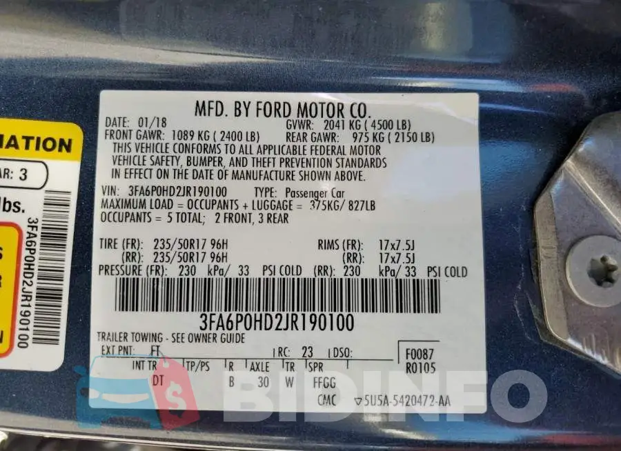 3FA6P0HD2JR190100 Photo# 12