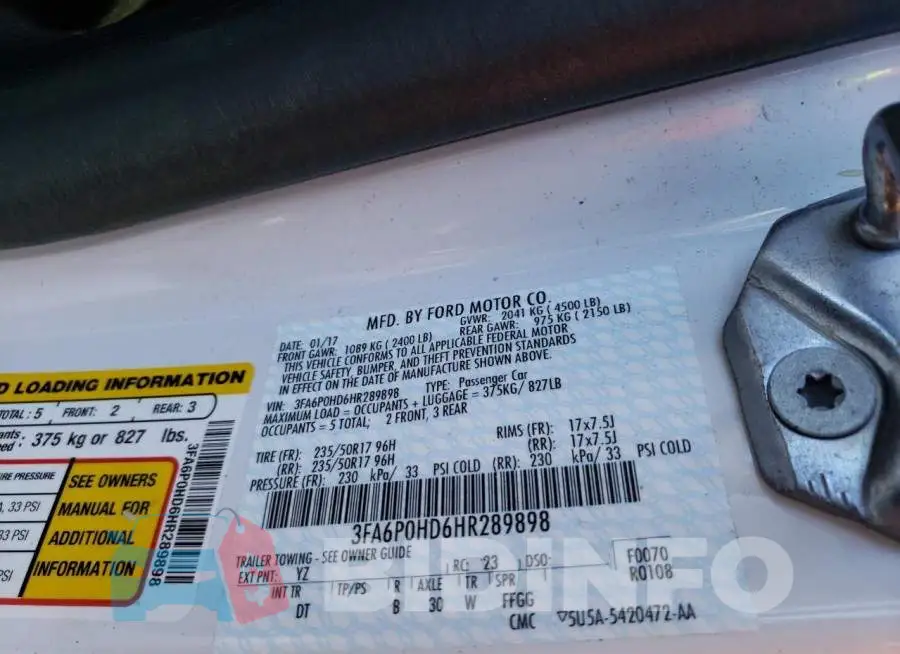 3FA6P0HD6HR289898 Photo# 12