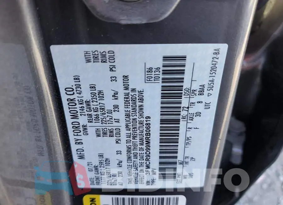 3FMCR9D99MRB06819 Photo# 12