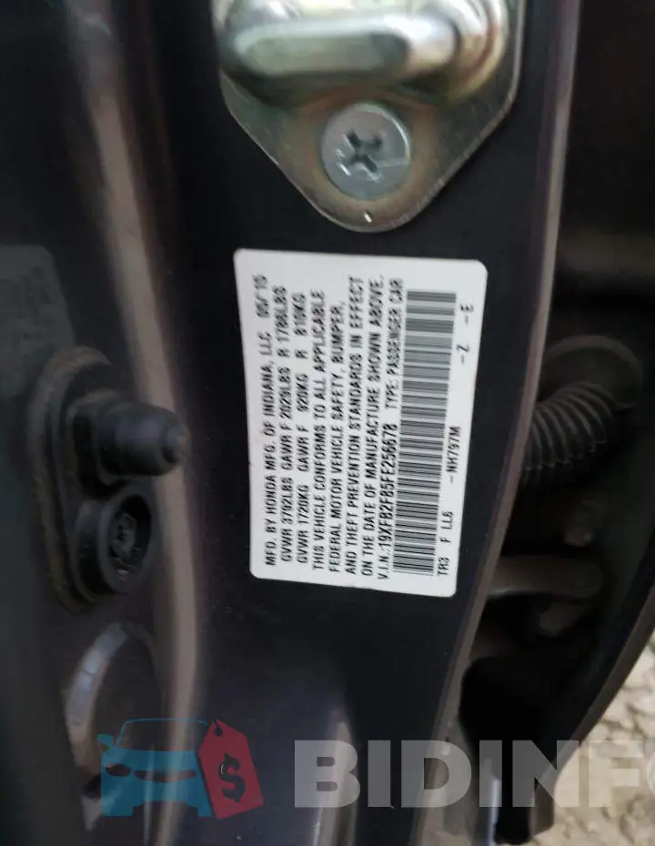 19XFB2F85FE256678 Photo# 13