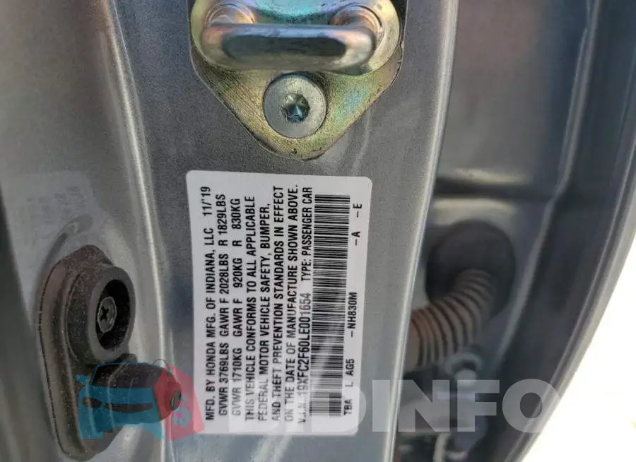 19XFC2F60LE001654 Photo# 12