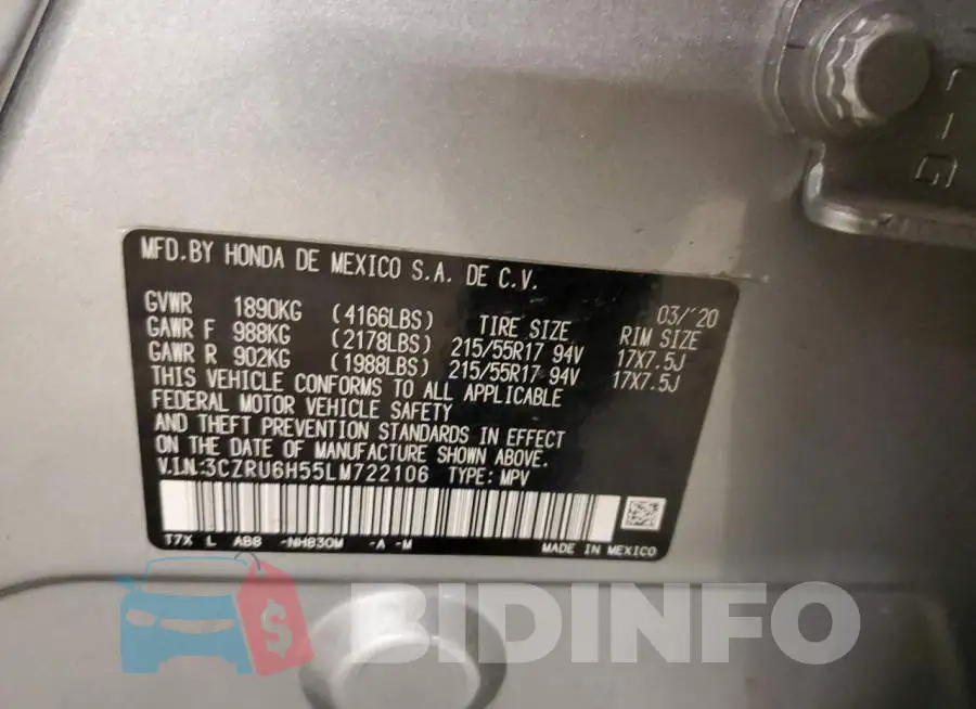 3CZRU6H55LM722106 Photo# 12