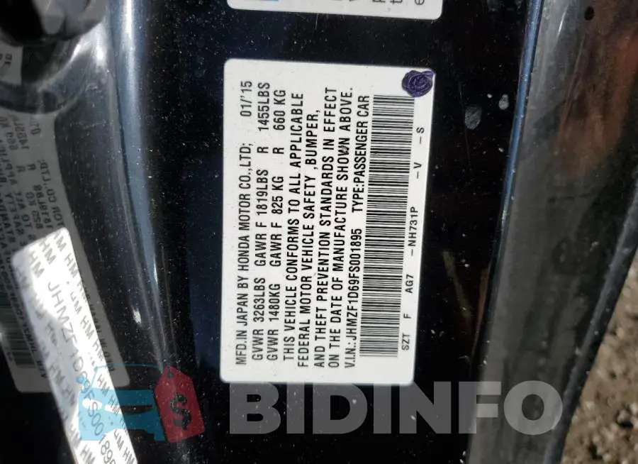 JHMZF1D69FS001895 Photo# 12
