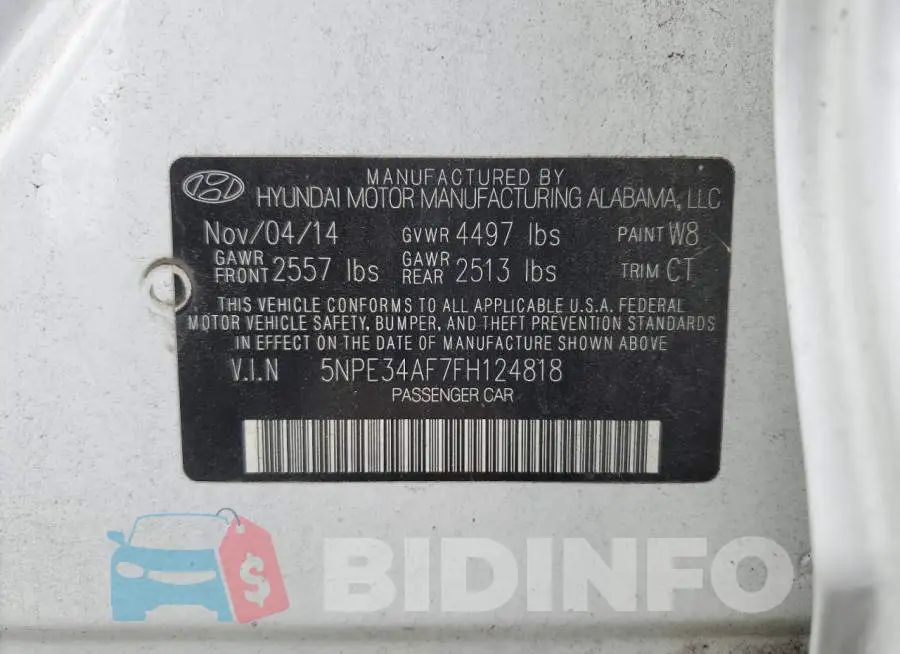 5NPE34AF7FH124818 Photo# 12