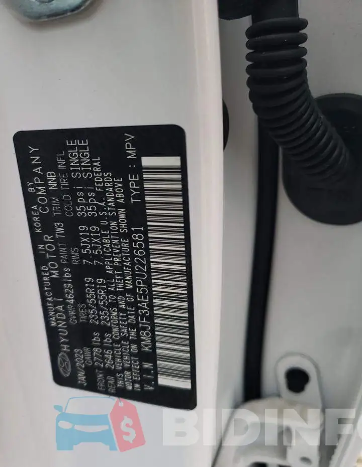 KM8JF3AE5PU226581 Photo# 14