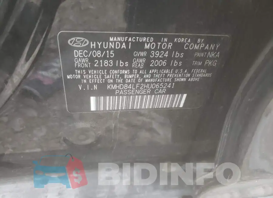 KMHD84LF2HU065241 Photo# 12