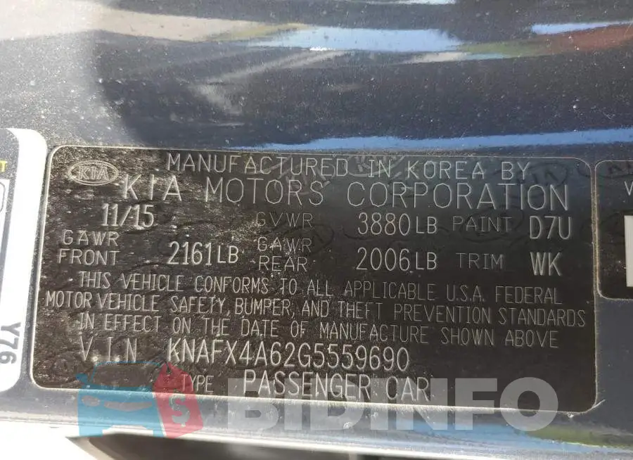 KNAFX4A62G5559690 Photo# 13