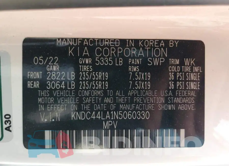 KNDC44LA1N5060330 Photo# 12