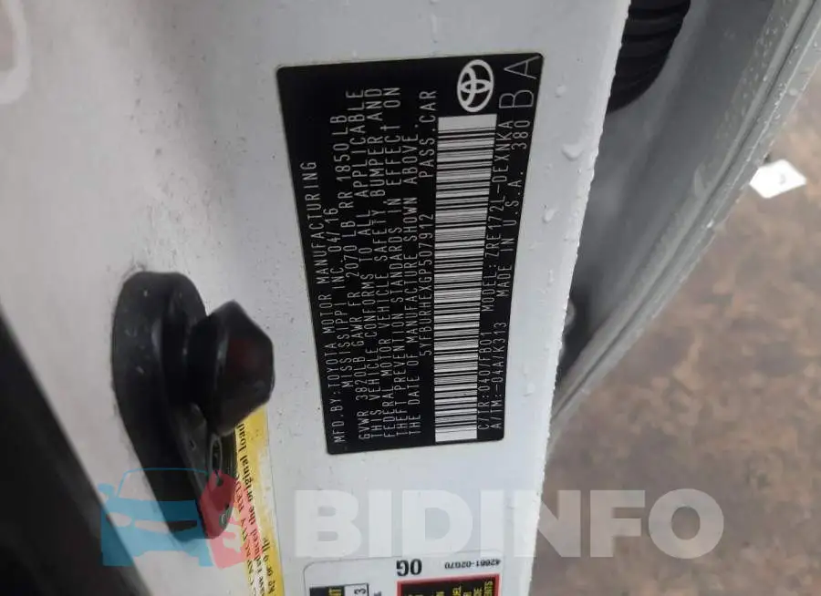 5YFBURHEXGP507912 Photo# 13