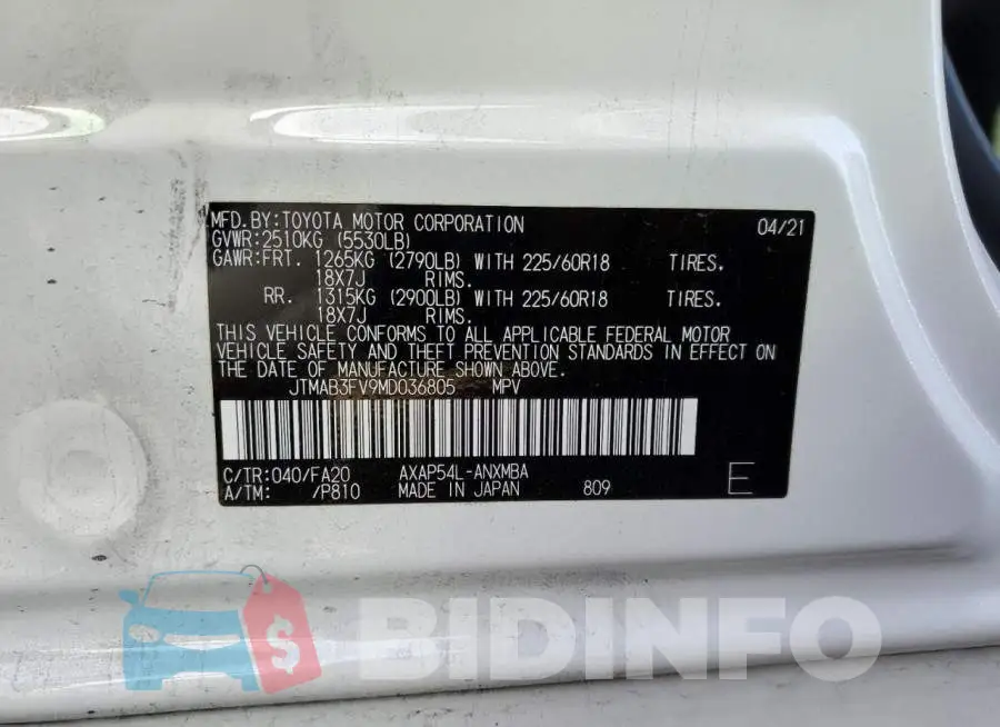 JTMAB3FV9MD036805 Photo# 13