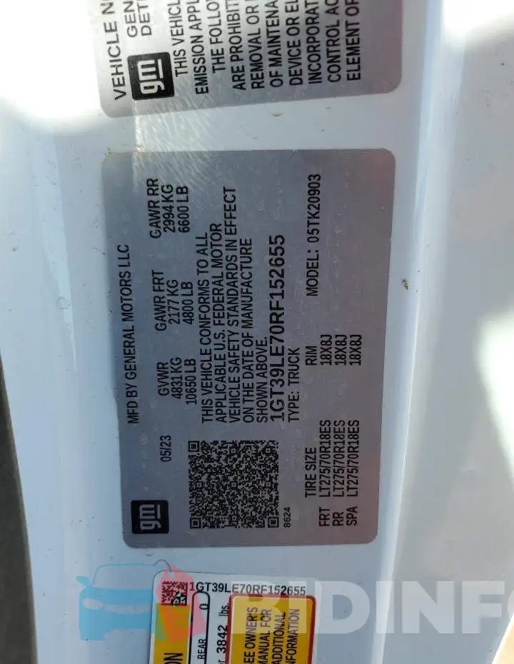 1GT39LE70RF152655 Photo# 12