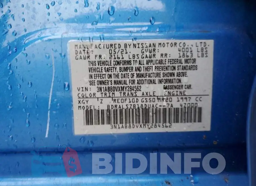 3N1AB8DVXMY284562 Photo# 12