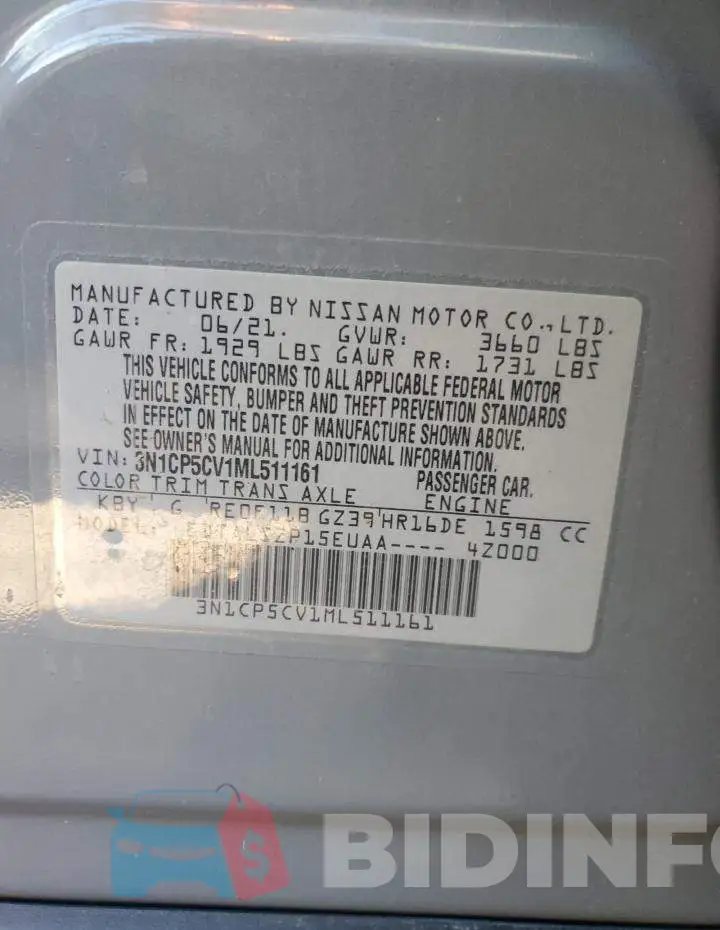 3N1CP5CV1ML511161 Photo# 12