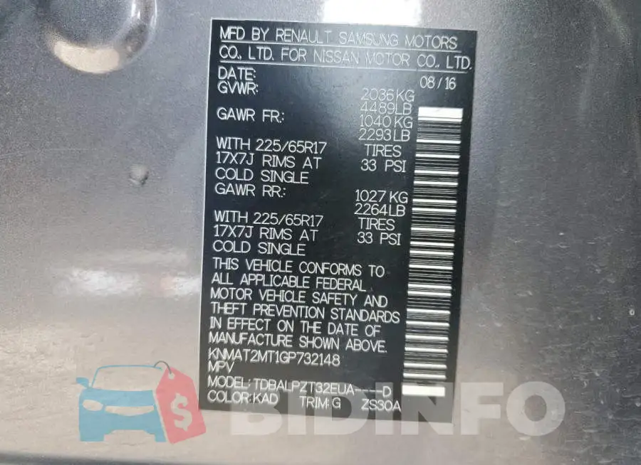 KNMAT2MT1GP732148 Photo# 12