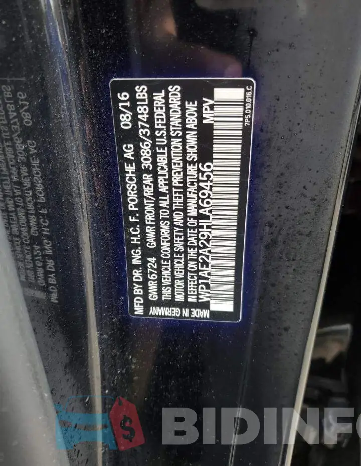 WP1AE2A29HLA69456 Photo# 14
