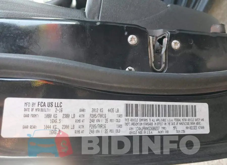 1C4NJPBAXGD688237 Photo# 13