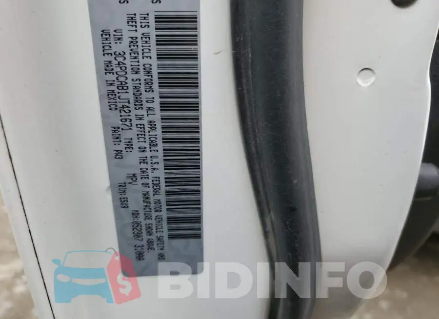 3C4PDCAB1JT421671 Photo# 13