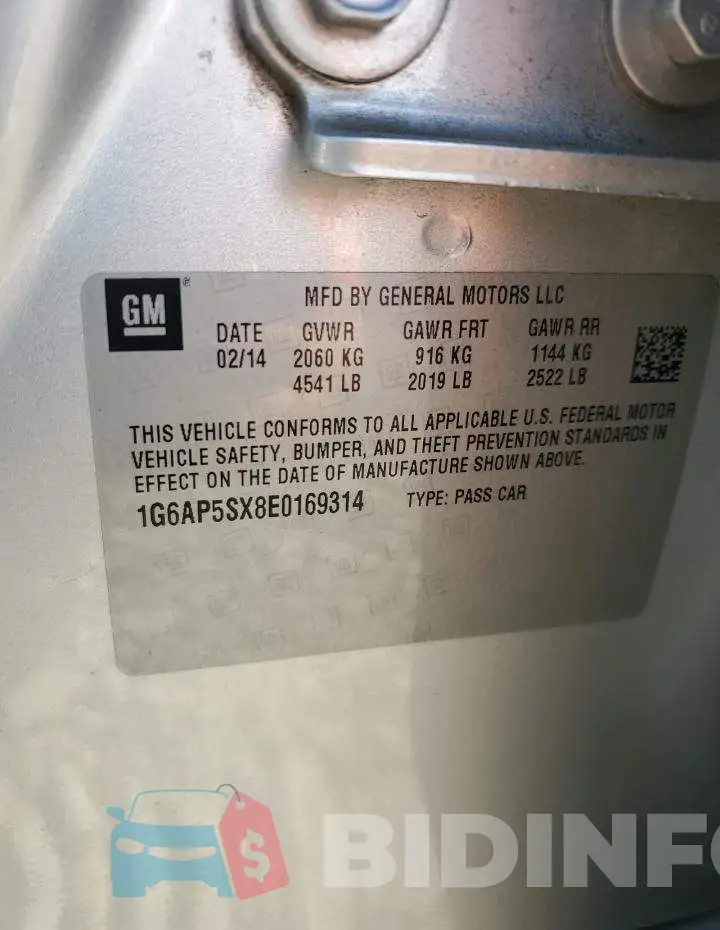 1G6AP5SX8E0169314 Photo# 12