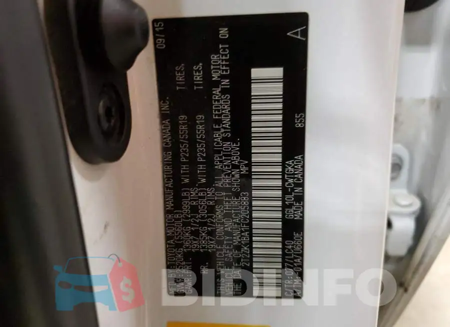 2T2ZK1BA1FC205883 Photo# 13