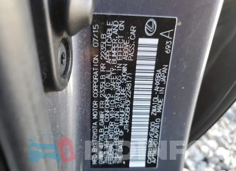 JTHKD5BH3F2248171 Photo# 12