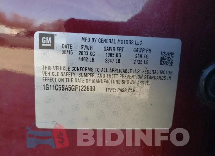 1G11C5SA5GF123839 Photo# 12
