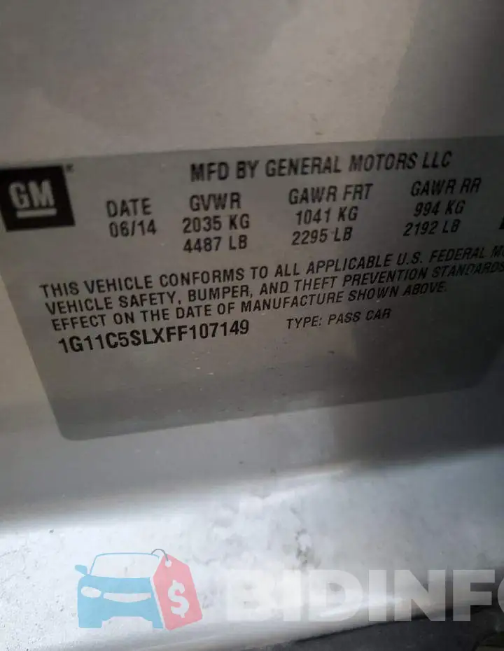 1G11C5SLXFF107149 Photo# 13