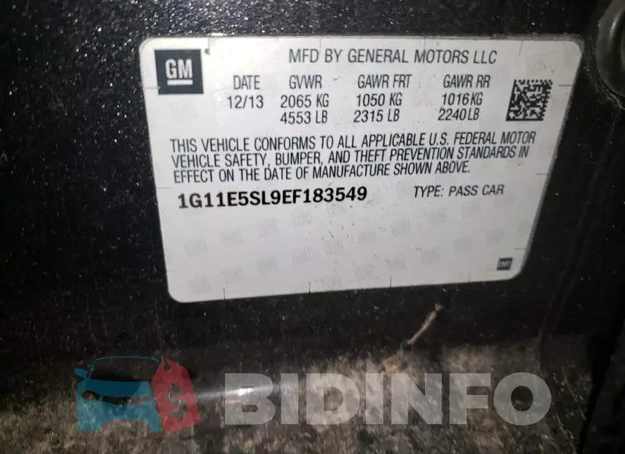 1G11E5SL9EF183549 Photo# 12
