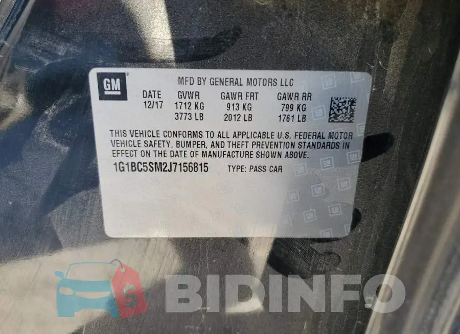 1G1BC5SM2J7156815 Photo# 12