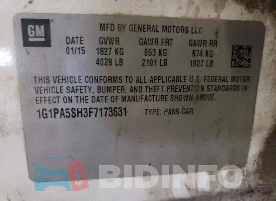 1G1PA5SH3F7173631 Photo# 13