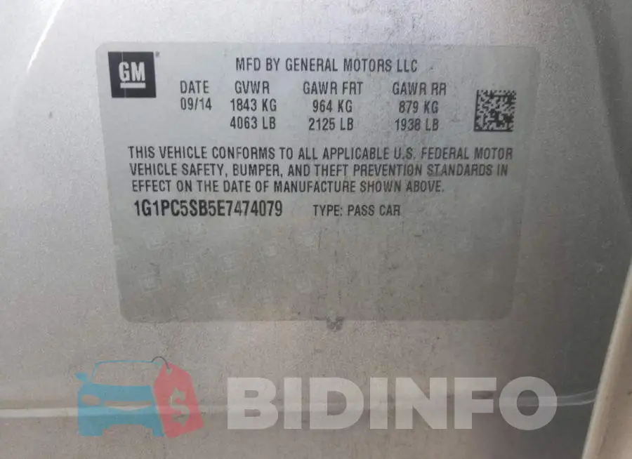 1G1PC5SB5E7474079 Photo# 12