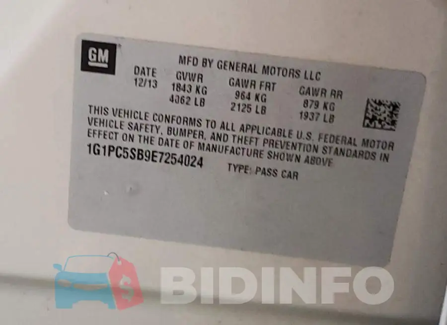 1G1PC5SB9E7254024 Photo# 13