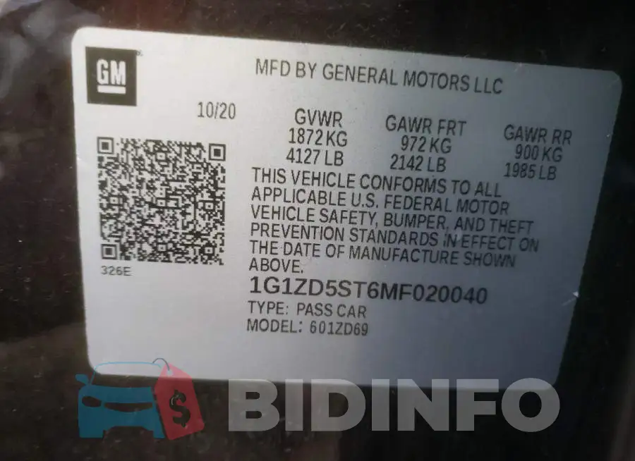 1G1ZD5ST6MF020040 Photo# 13