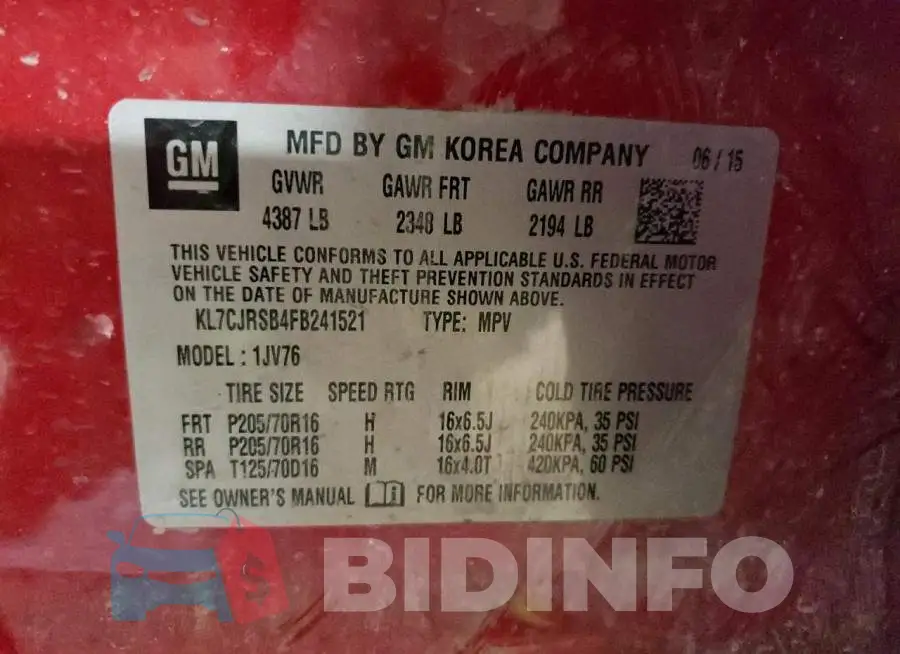 KL7CJRSB4FB241521 Photo# 13