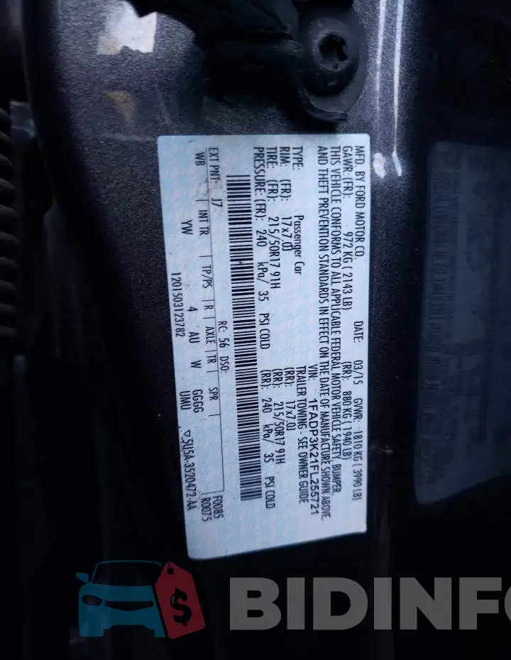 1FADP3K21FL255721 Photo# 12