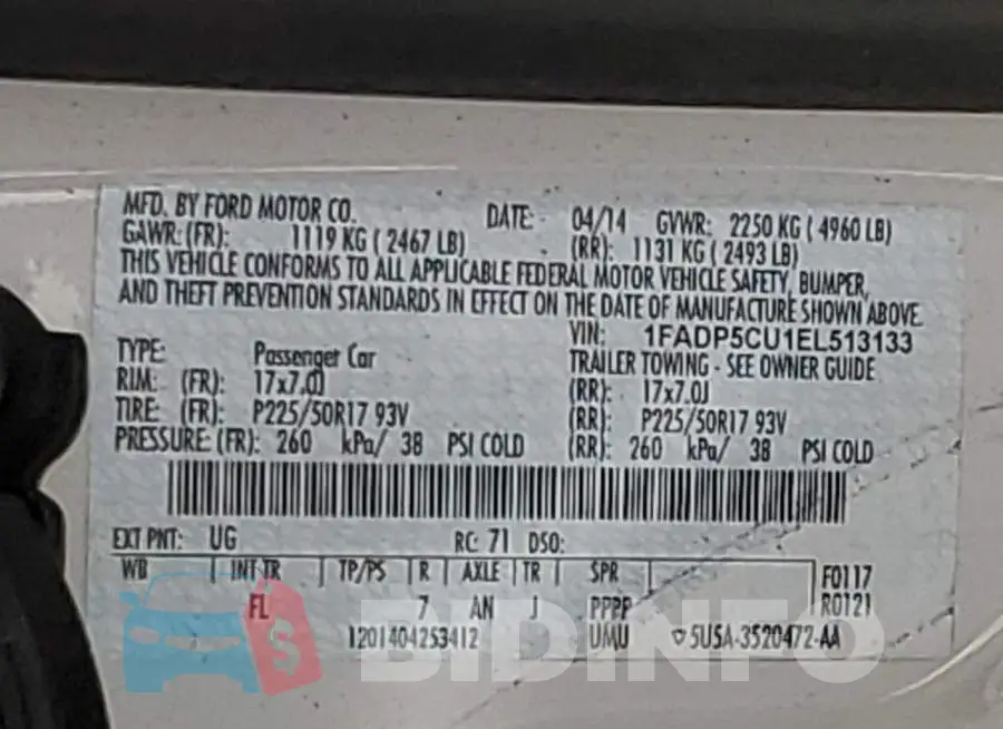 1FADP5CU1EL513133 Photo# 12