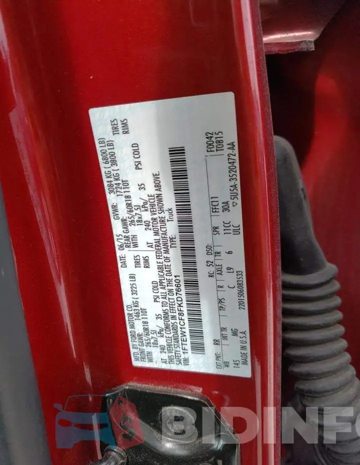 1FTEW1CF8FKD76601 Photo# 12