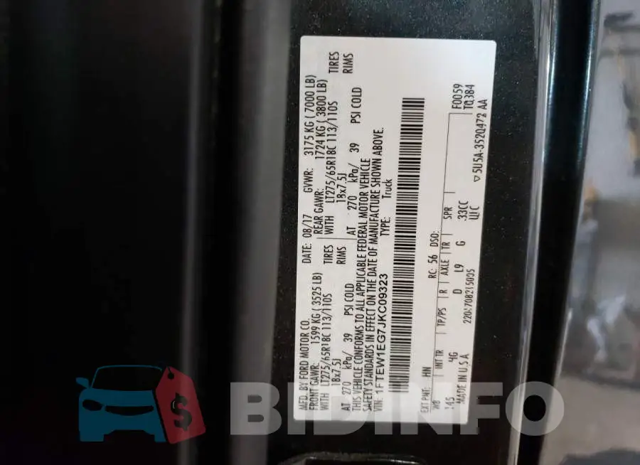 1FTEW1EG7JKC09323 Photo# 12