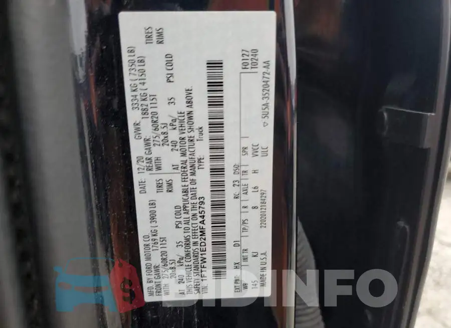 1FTFW1ED2MFA45793 Photo# 13