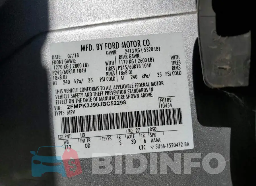 2FMPK3J90JBC52298 Photo# 13
