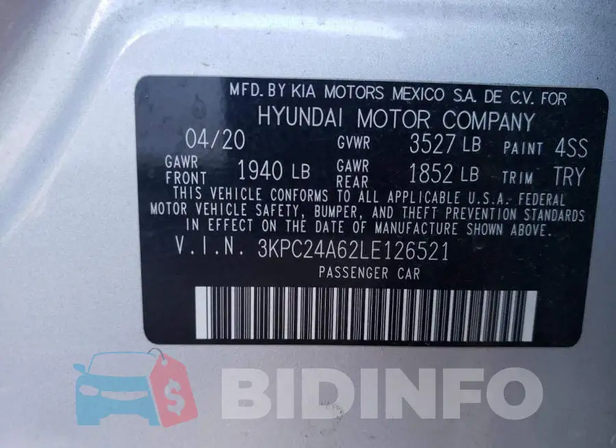 3KPC24A62LE126521 Photo# 12