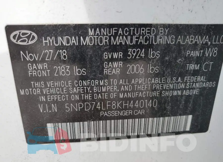 5NPD74LF8KH440140 Photo# 12