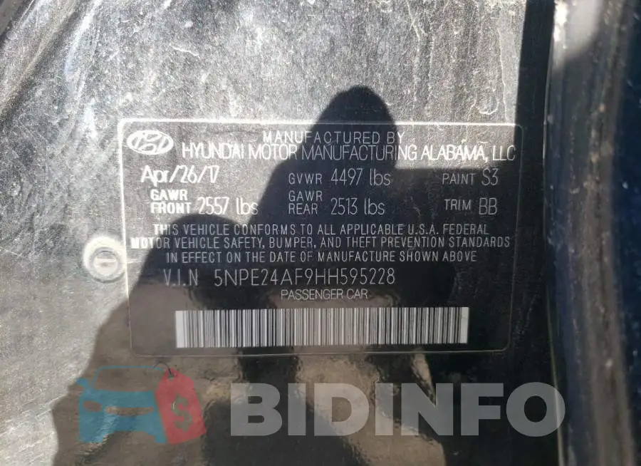 5NPE24AF9HH595228 Photo# 12