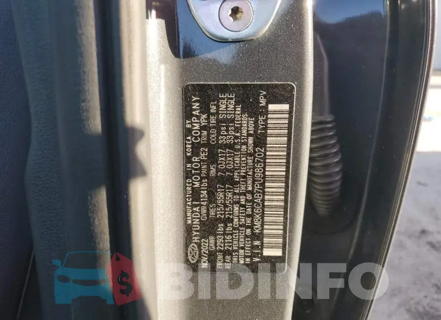 KM8K6CAB7PU986702 Photo# 13