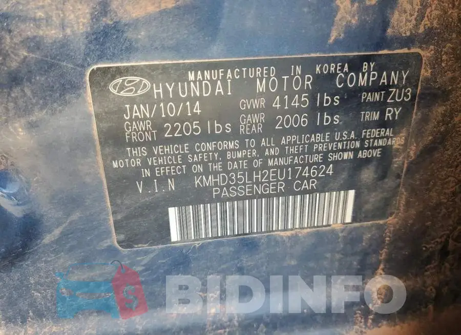 KMHD35LH2EU174624 Photo# 12