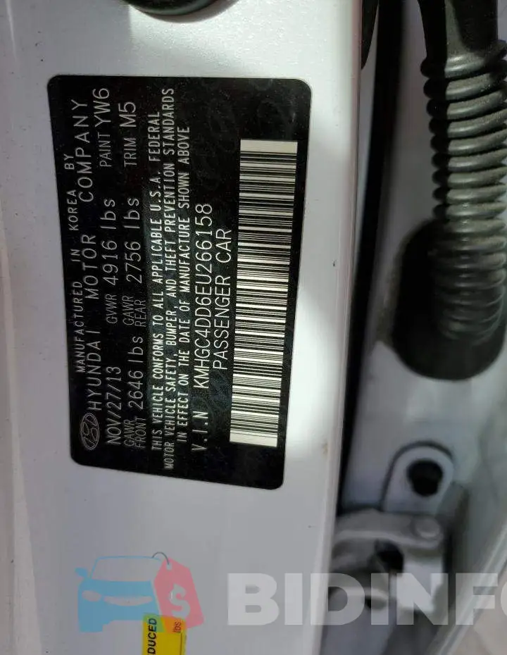 KMHGC4DD6EU266158 Photo# 12